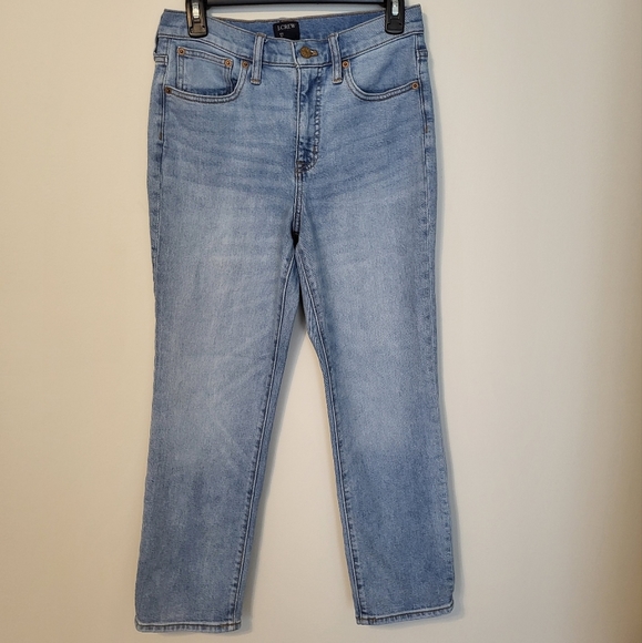 J.Crew Essential Straight Mid Wash All Day Stretch High Rise(28) - Picture 5 of 10